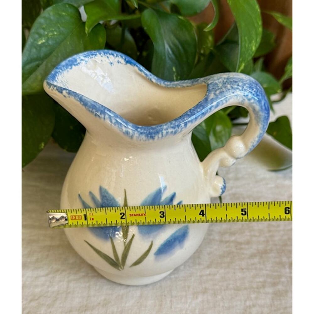 Hand Painted Pitcher Cottage Core Style - Picture 4 of 5